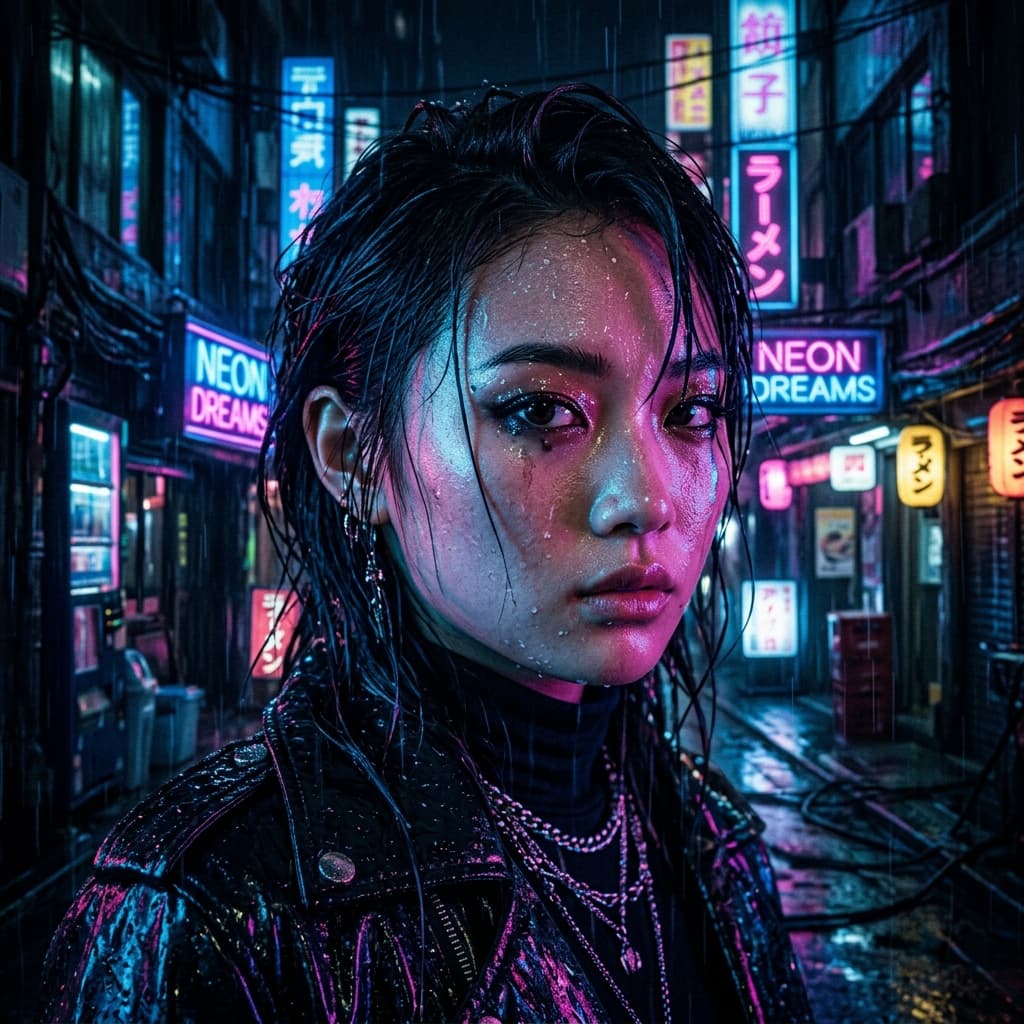 Cinematic Neo-Noir Portrait